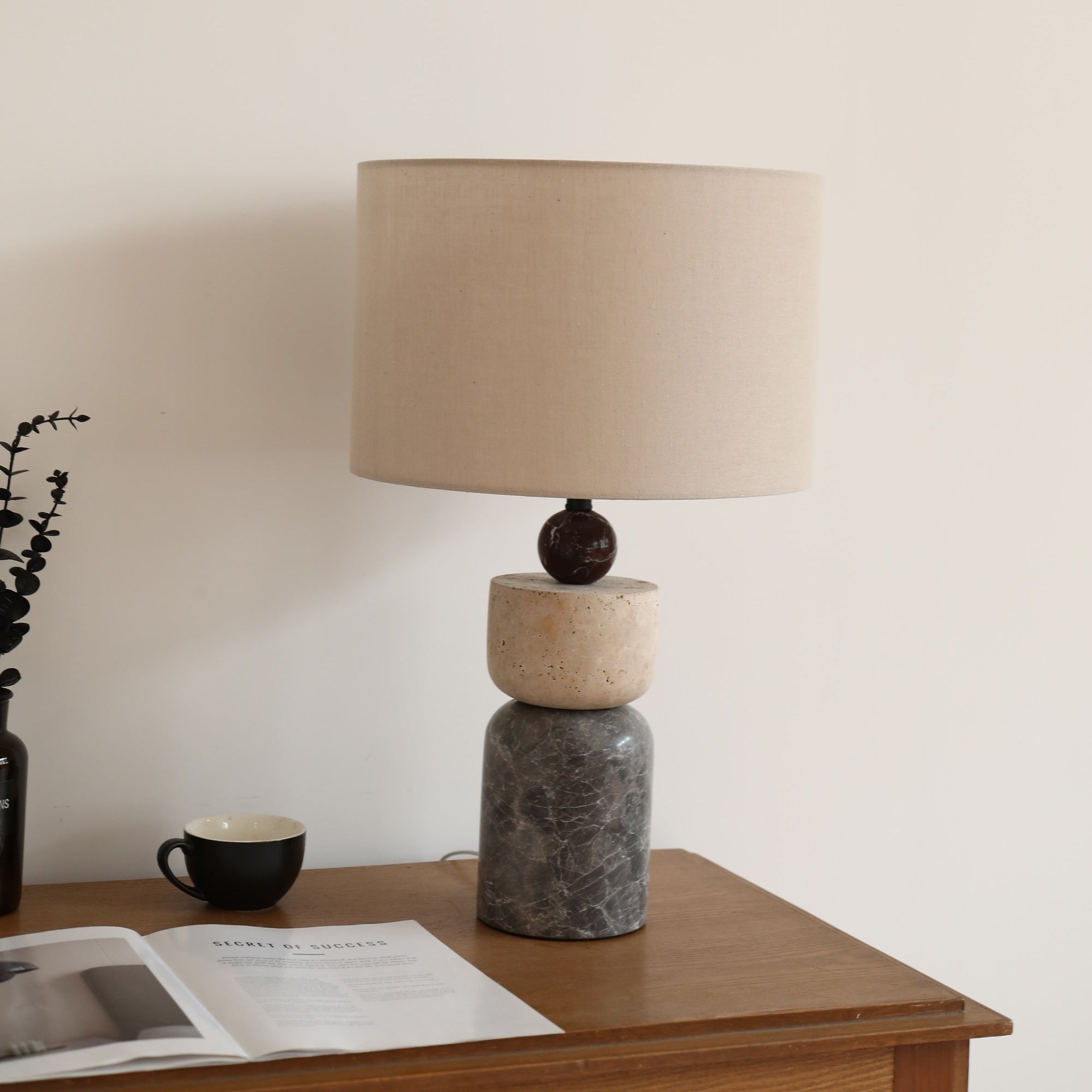 Cairn Marble Table Lamp-Neutral Decor