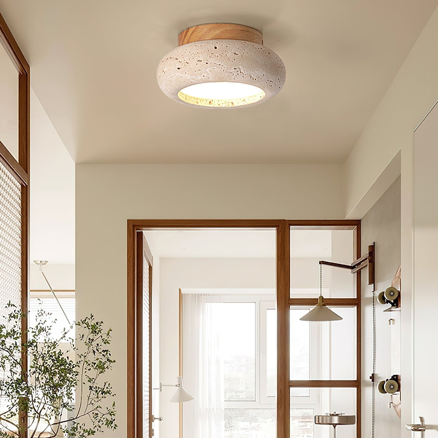 Astra Ceiling Light Mini Donut Travertine - Neutralighting