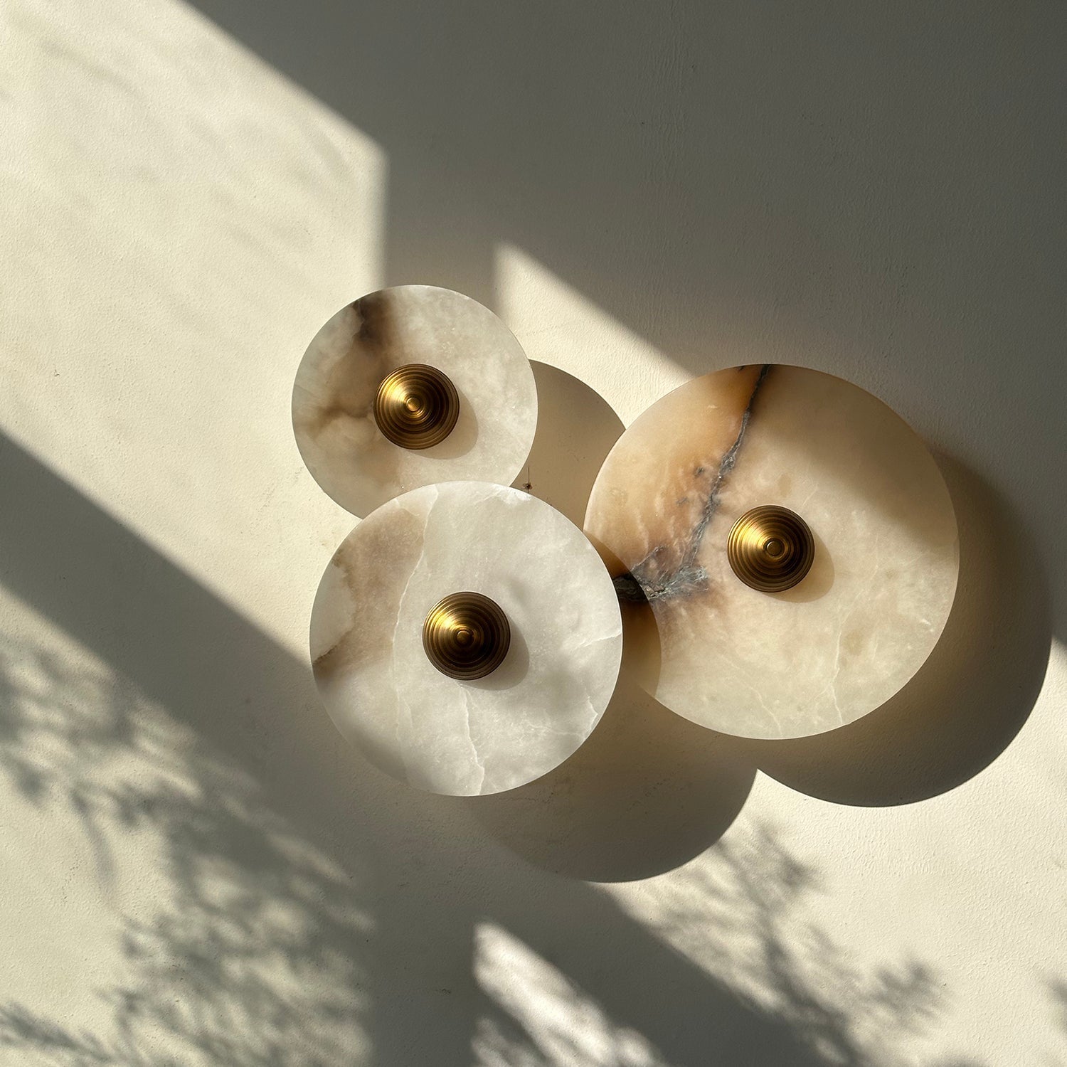 Top-down perspective of the 3-head sconce.