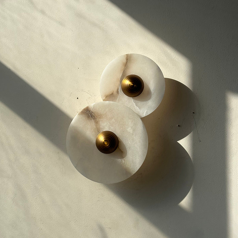 Detailed shot of the metal lampshade and integrated LED light source.