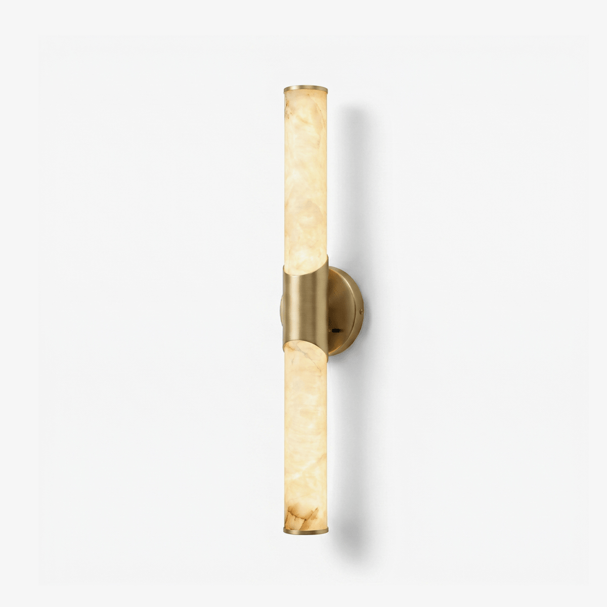 Calcedonia Alabaster Tube Wall Sconce-Neutral Decor