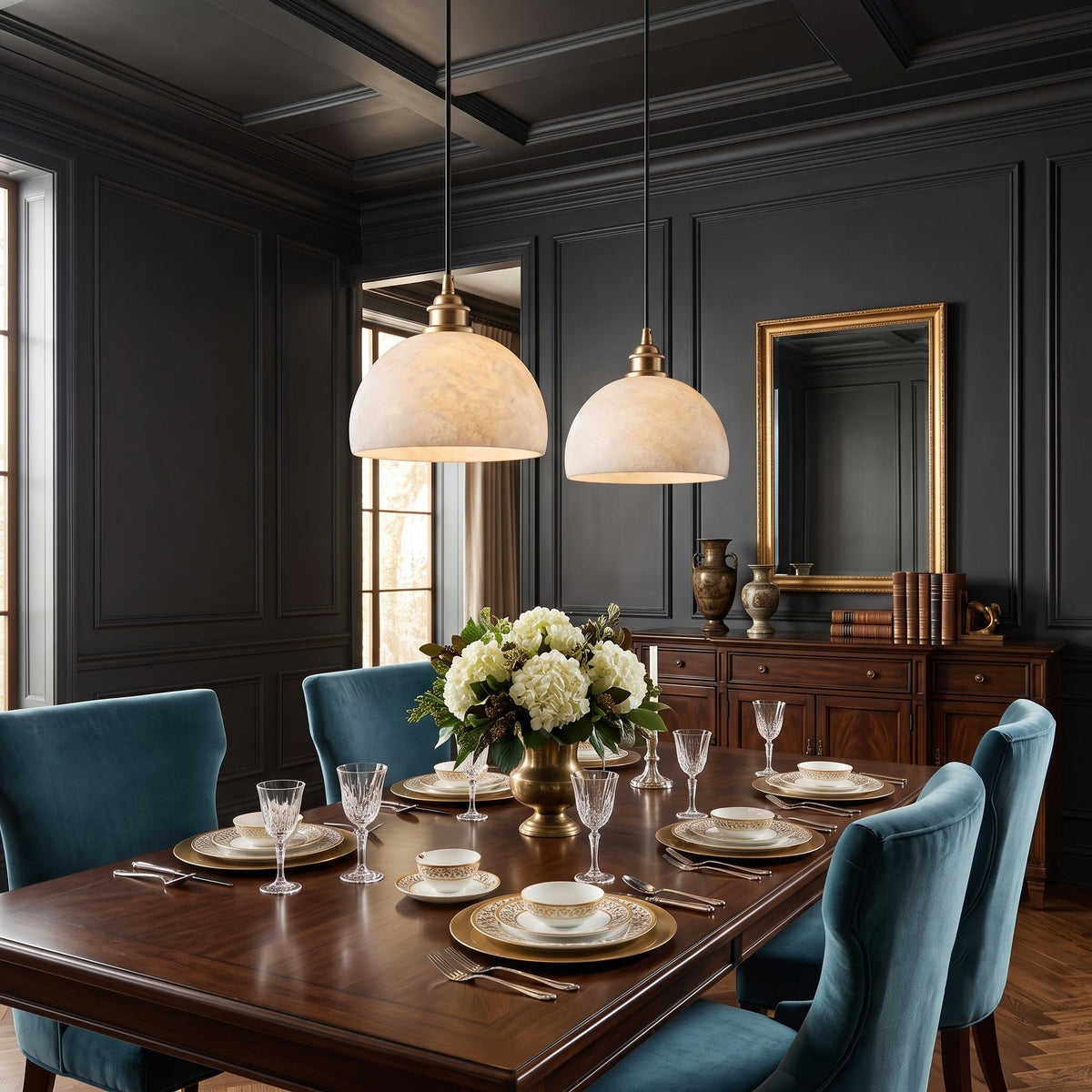 Flintwick Alabaster Pendant Light