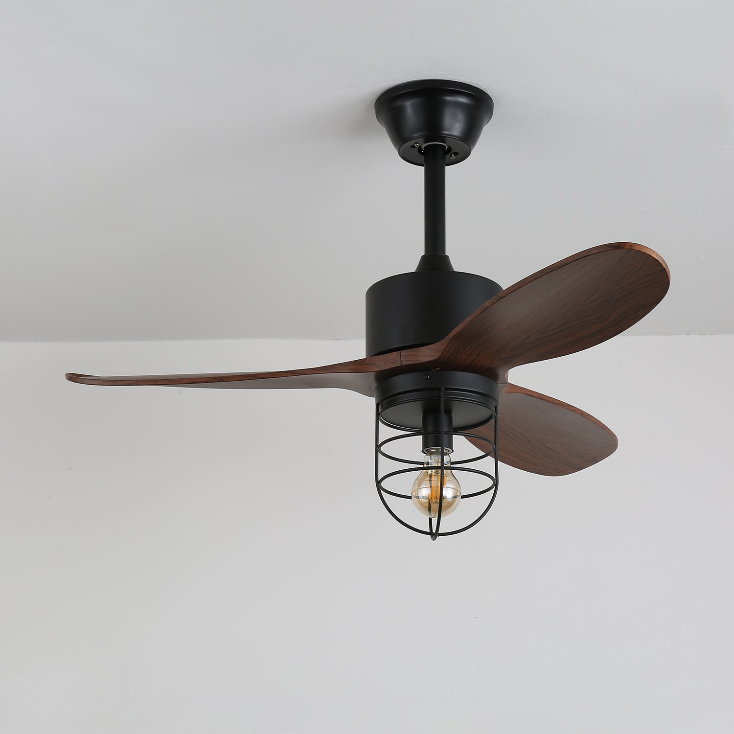 Brivn Industrial Wood Ceiling Fan Light-Neutral Decor