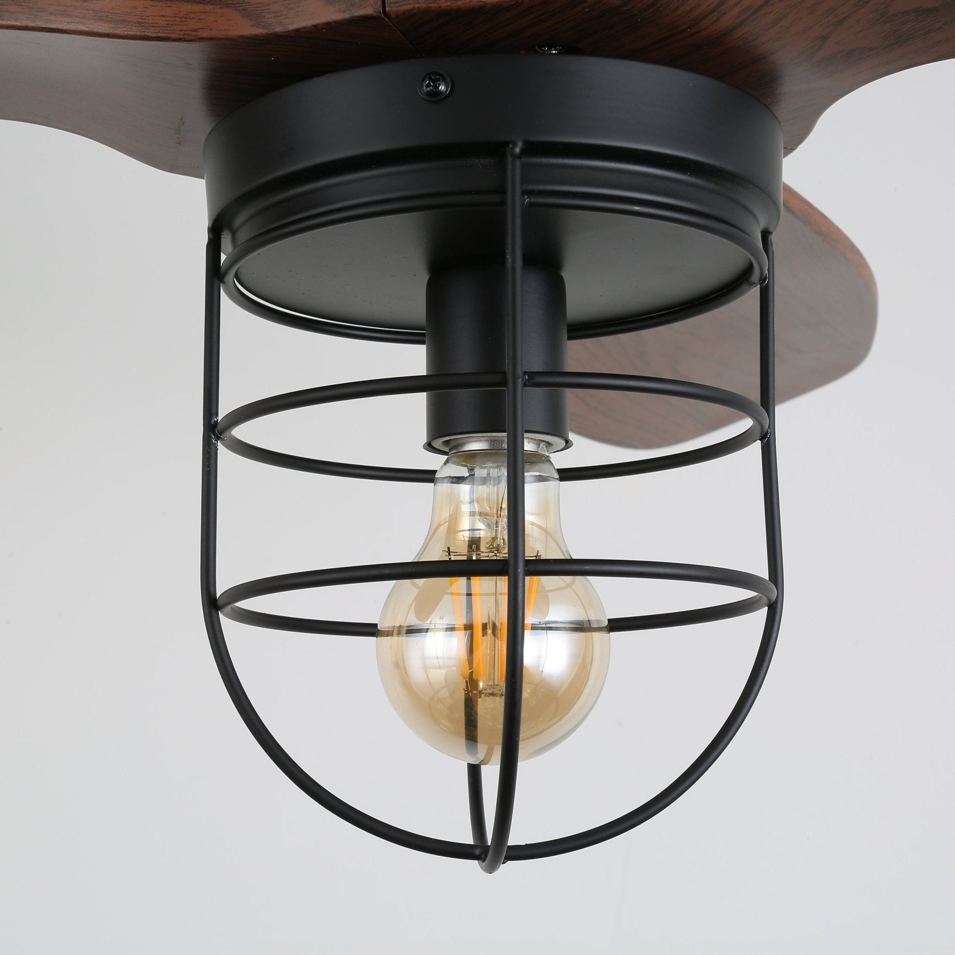 Brivn Industrial Wood Ceiling Fan Light-Neutral Decor