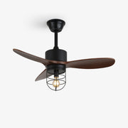 Brivn Industrial Wood Ceiling Fan Light-Neutral Decor