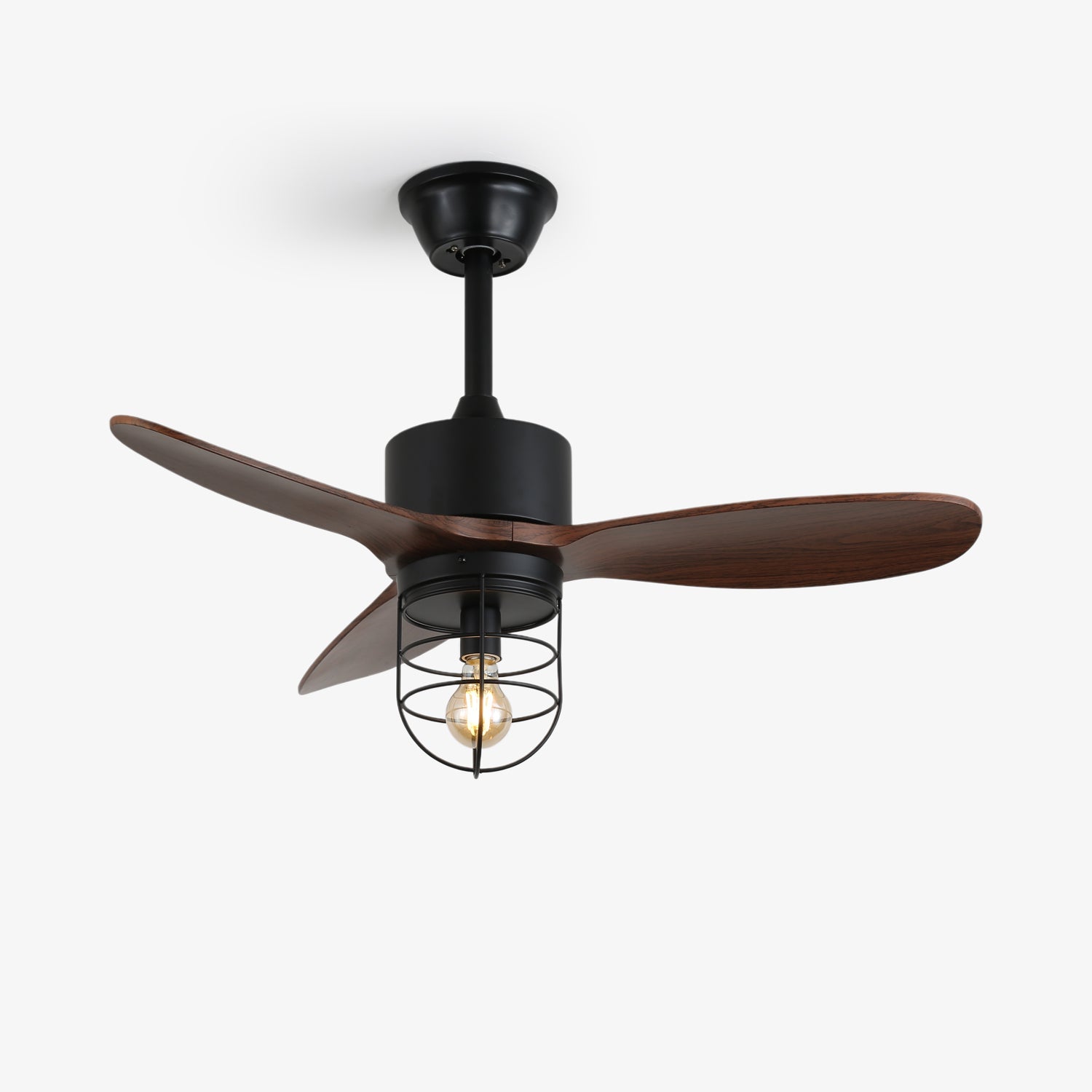 Brivn Industrial Wood Ceiling Fan Light-Neutral Decor