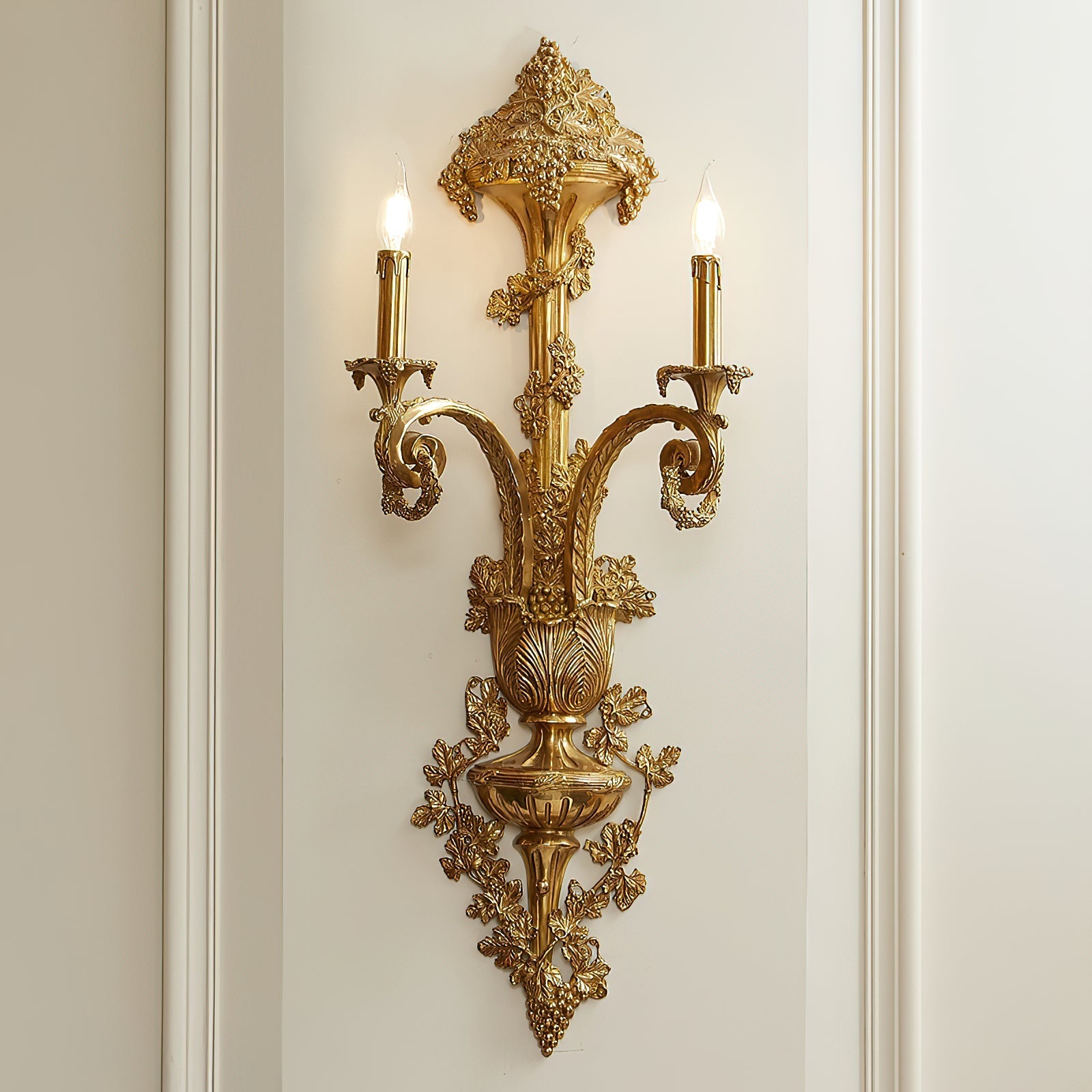 The lamp shown in a contemporary decorated room.