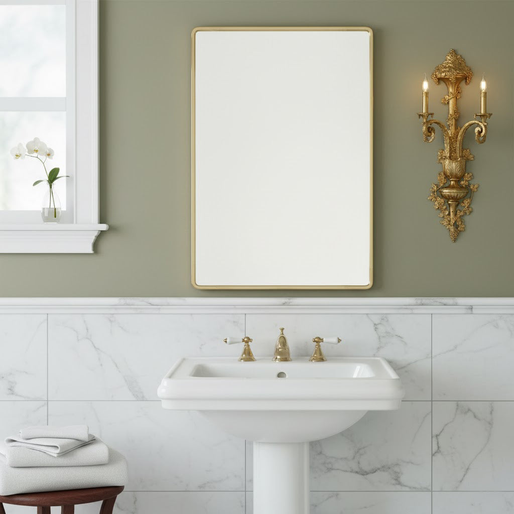 Side profile of the elegant Caldwell Brass Wall Lamp.