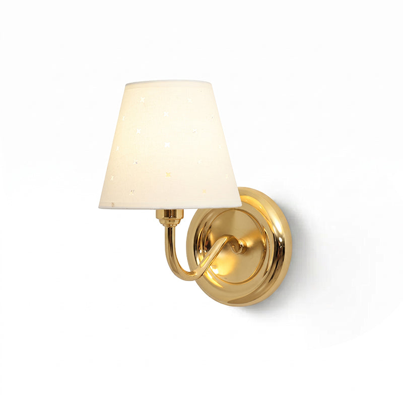The Caleb sconce shown with included mounting hardware.