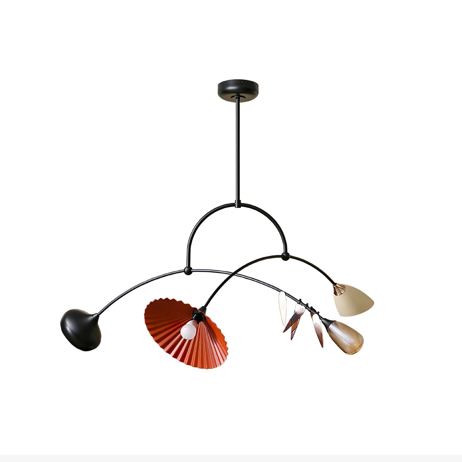 FloraCurv Glass Artisan Pendant Light-Neutral Decor