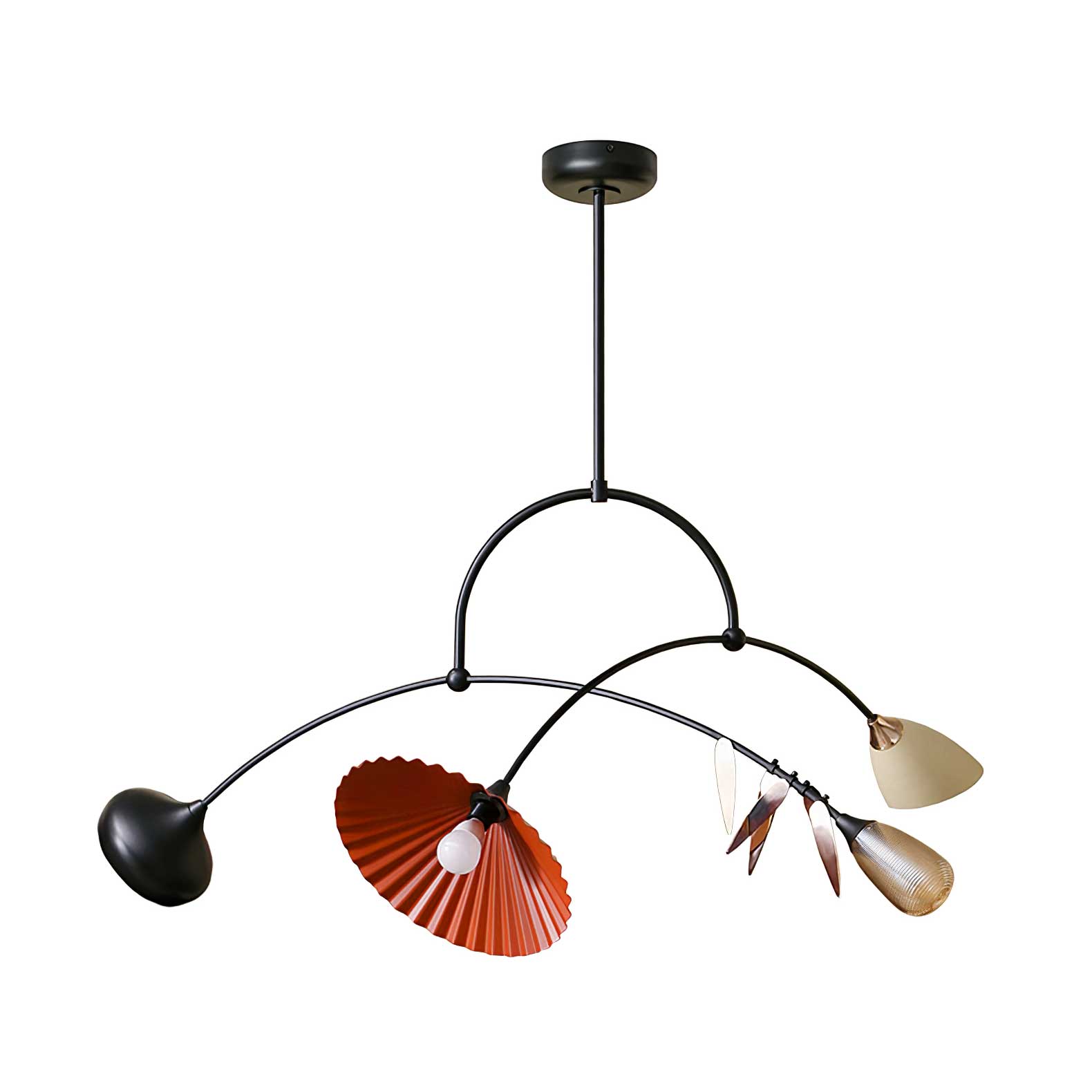 FloraCurv Glass Artisan Pendant Light-Neutral Decor