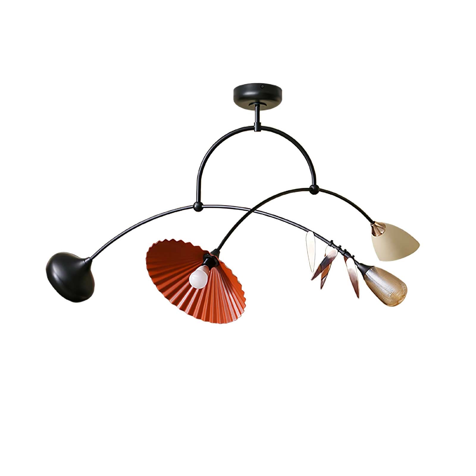 FloraCurv Glass Artisan Pendant Light-Neutral Decor