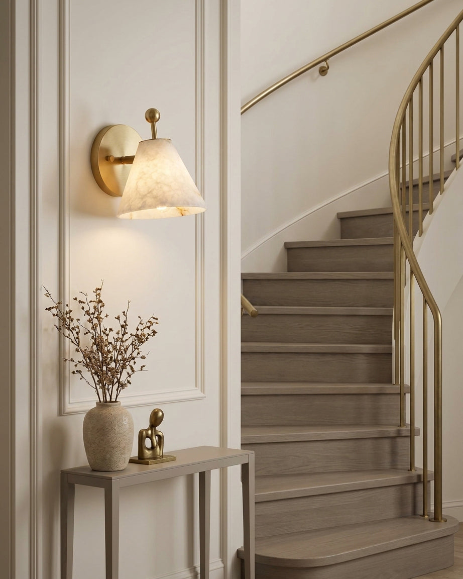 Iris Alabaster Wall Sconce
