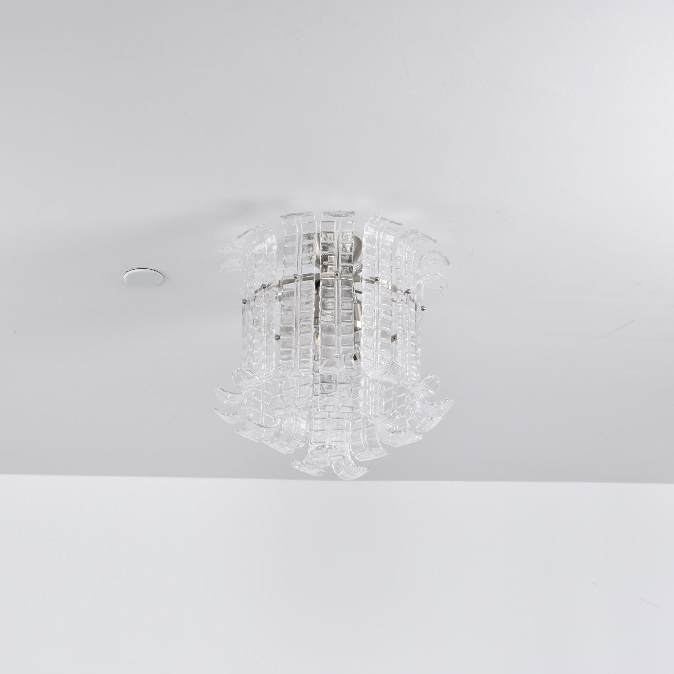 Aurora Ceiling Lamp Clear Murano Glass Flush Mount-Neutral Decor
