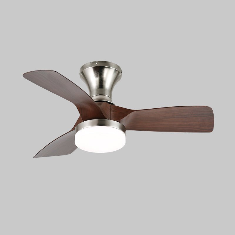 Mirella Silver Wood Ceiling Fan Light-Neutral Decor