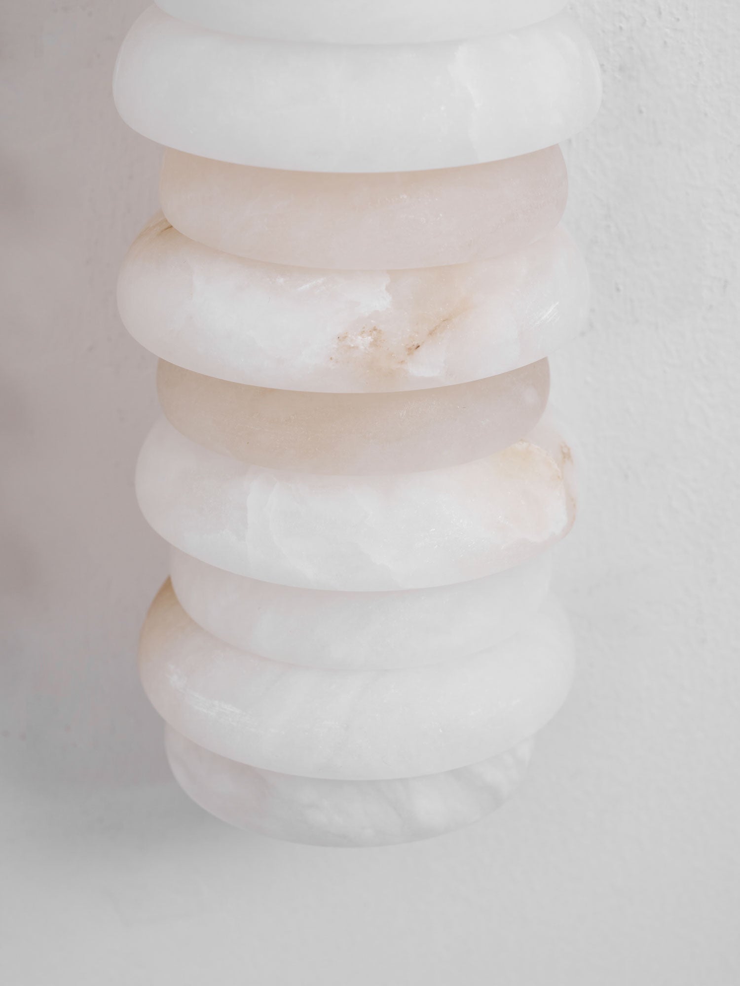 Payson Double Alabaster Wall Lamp with its integrated LED light source.