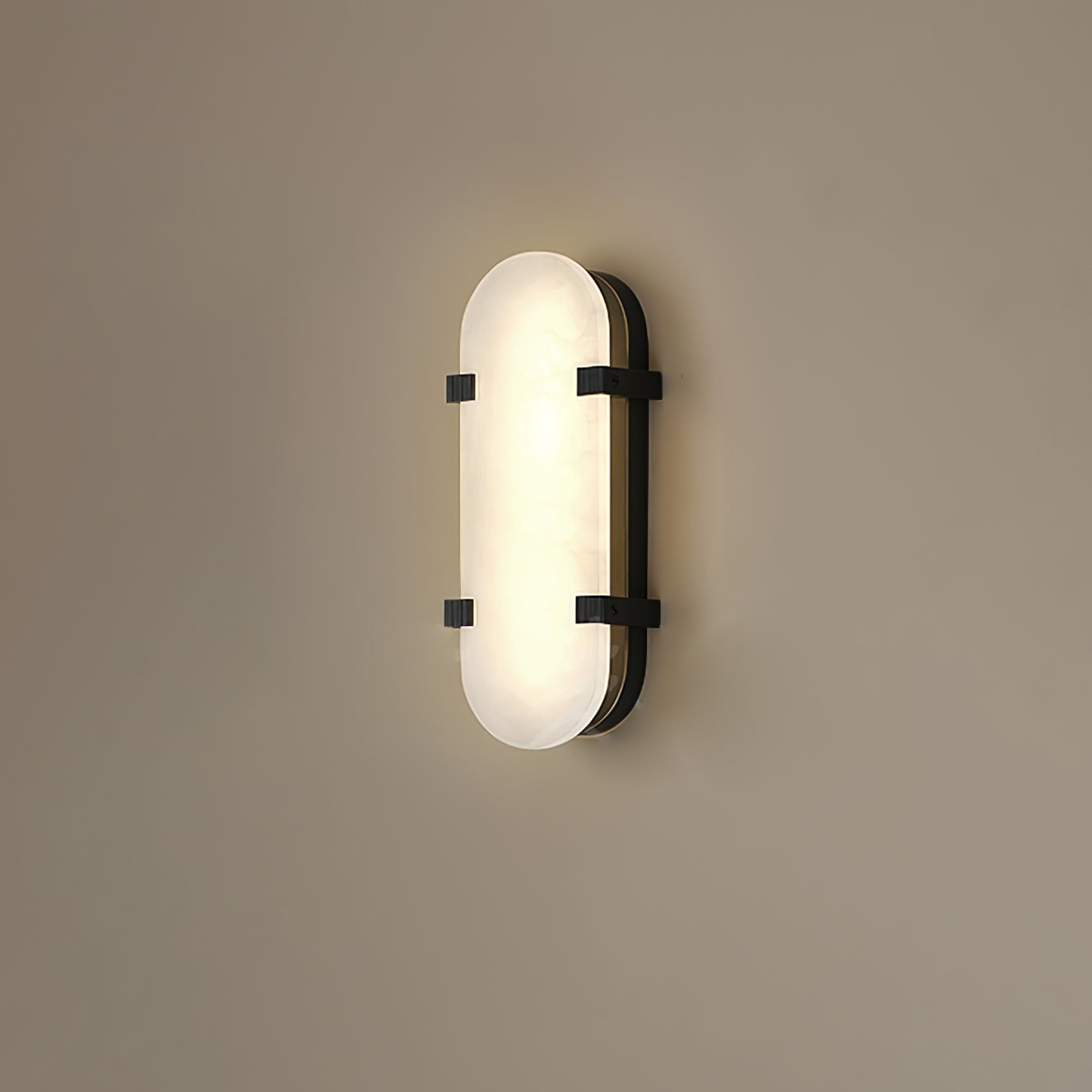 Lunaris Modern Alabaster Wall Light-Neutral Decor