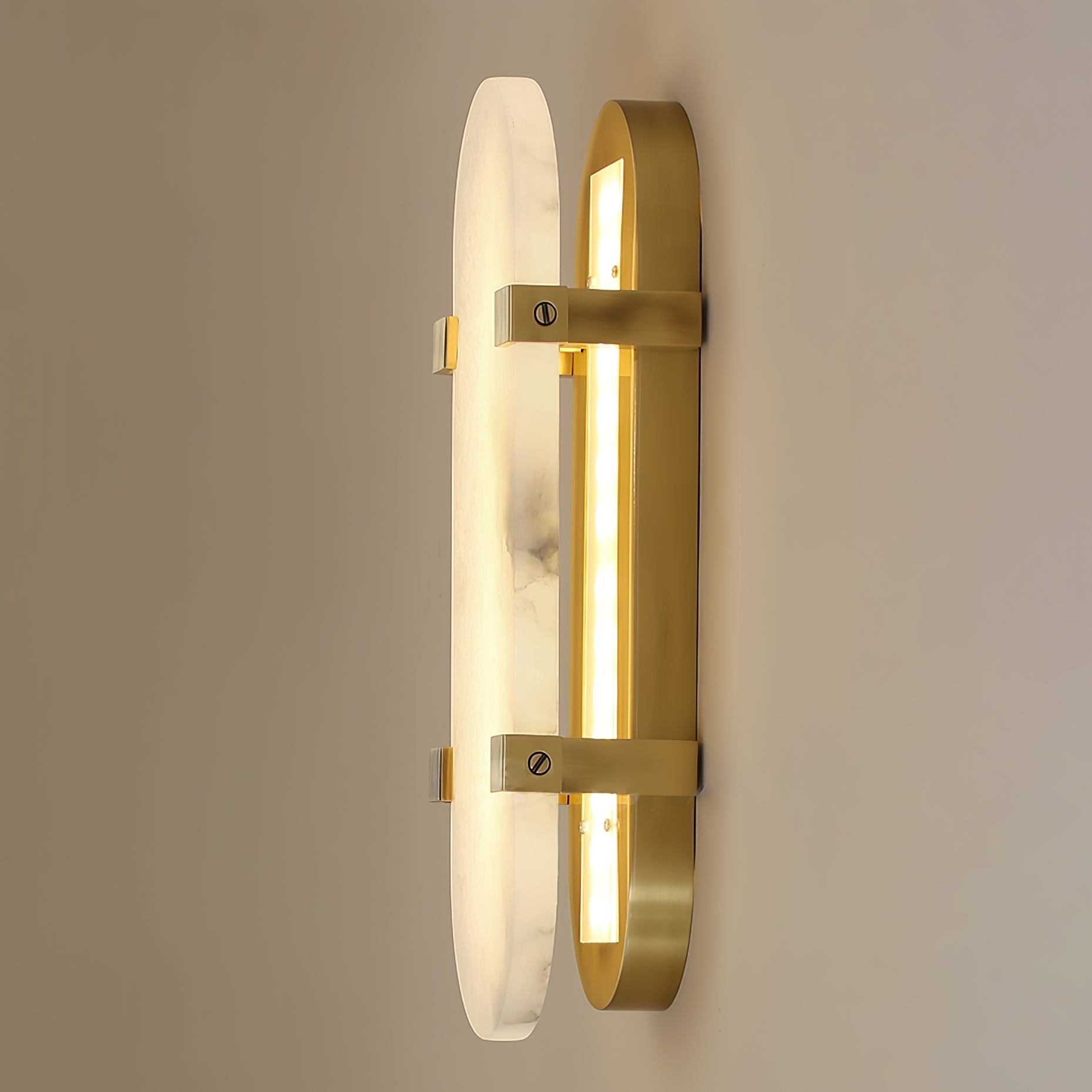 Lunaris Modern Alabaster Wall Light-Neutral Decor