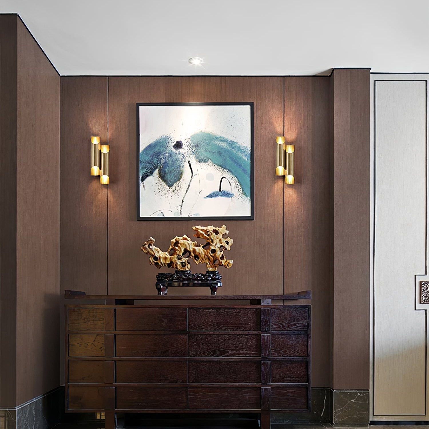 Zodoran Traditional Brass Wall Lamp-Neutral Decor
