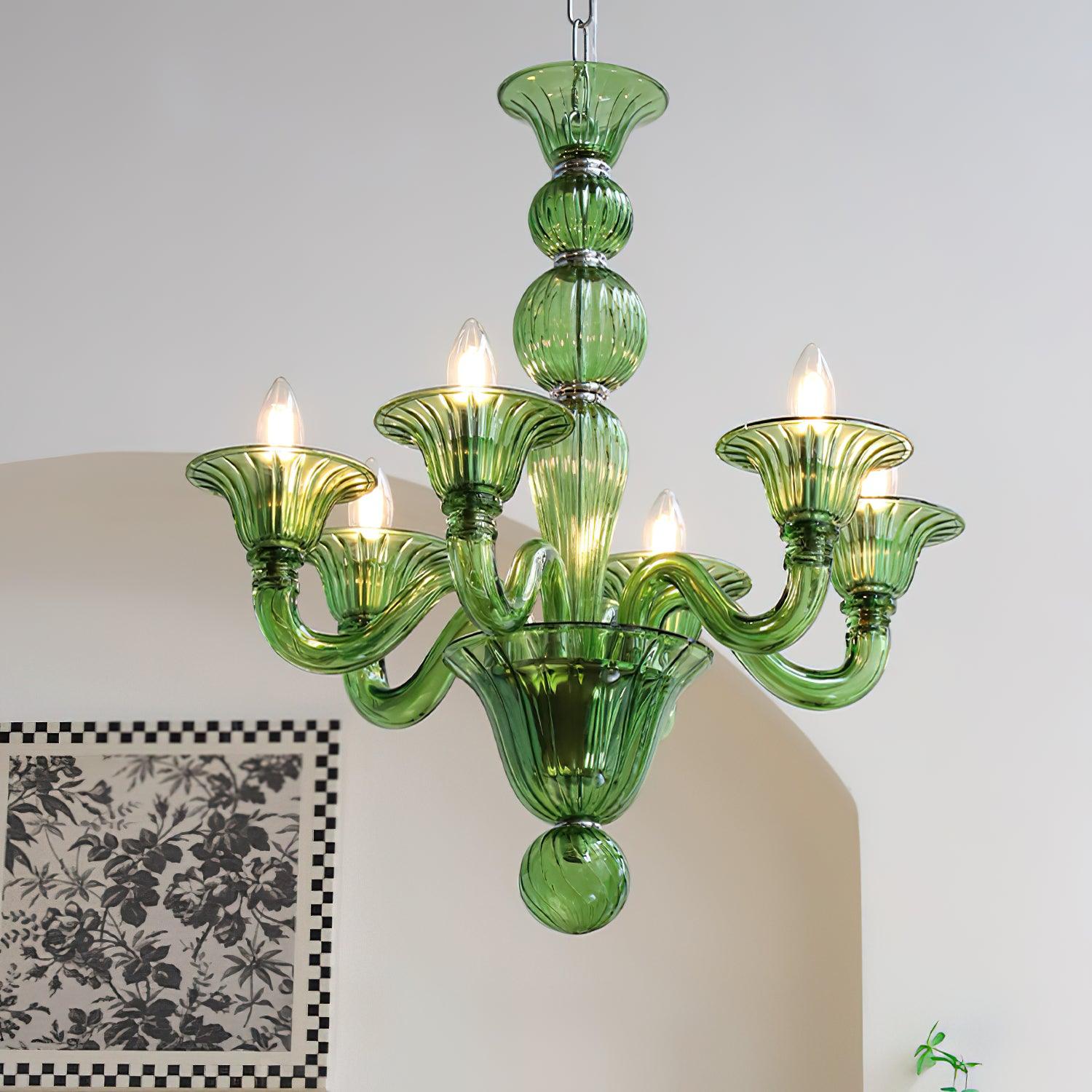 Vase Chandelier Murano Glass Exotic-Neutral Decor