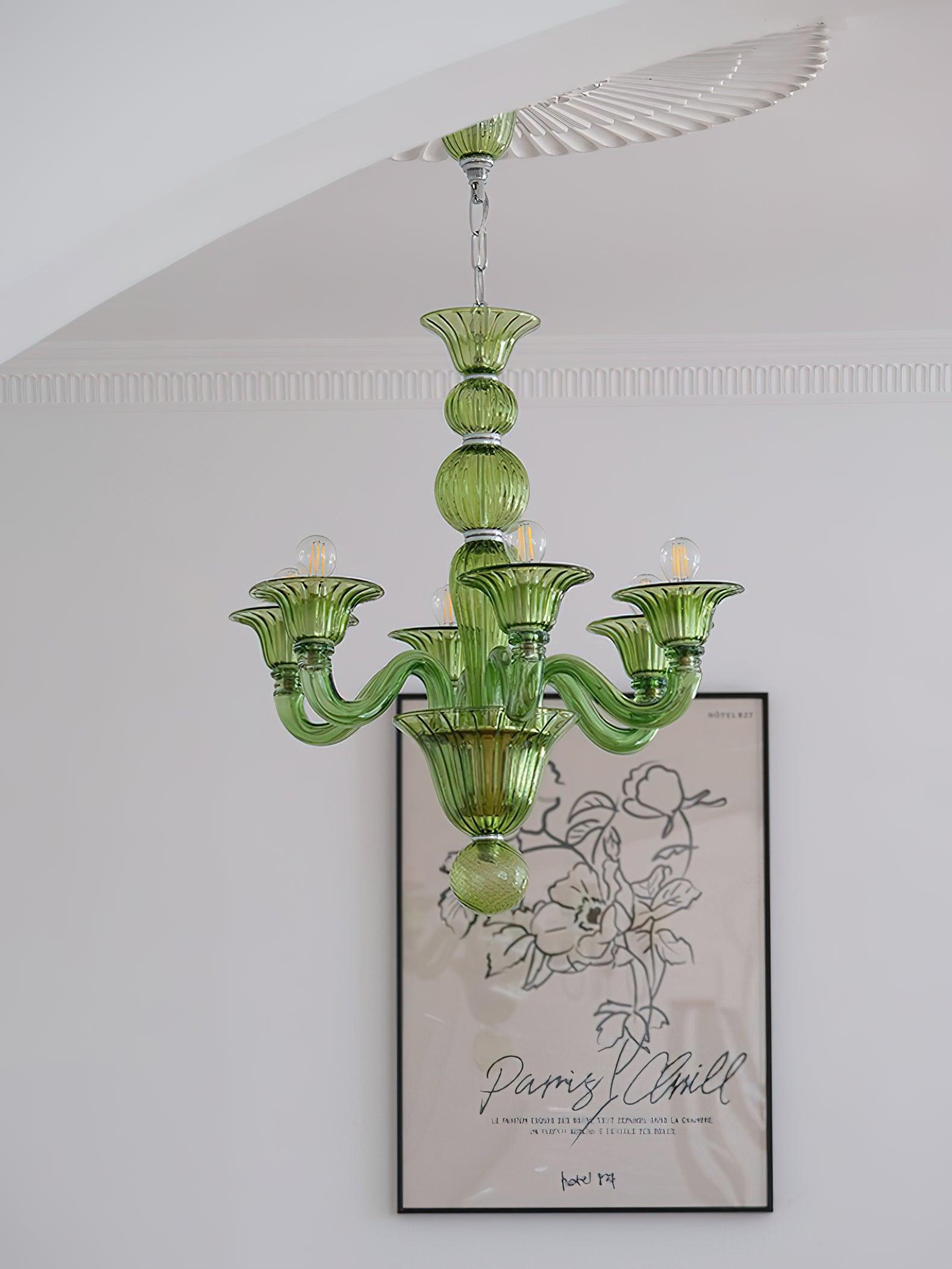 Vase Chandelier Murano Glass Exotic-Neutral Decor