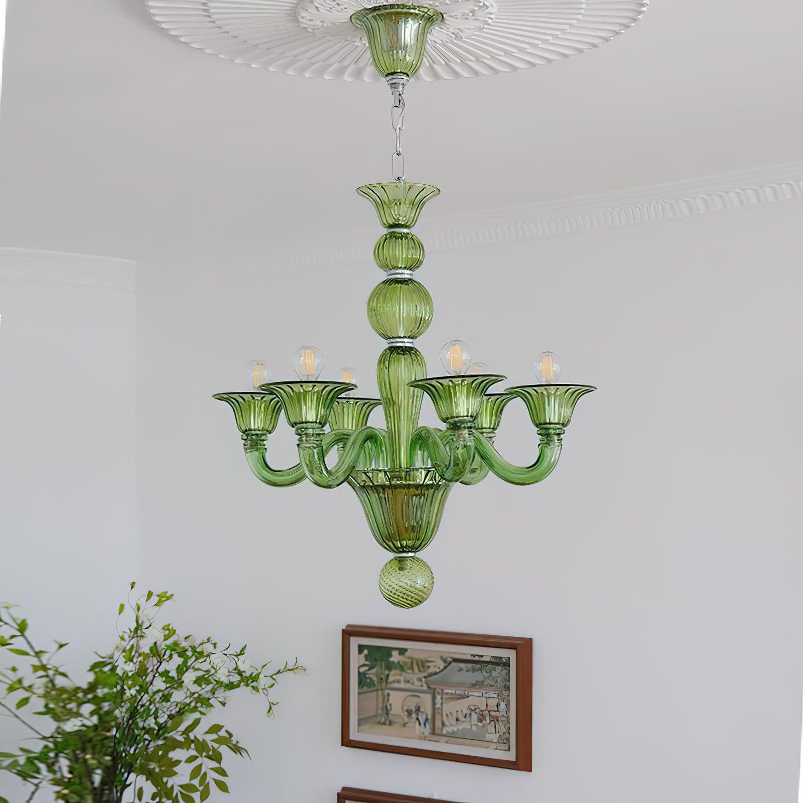Vase Chandelier Murano Glass Exotic-Neutral Decor