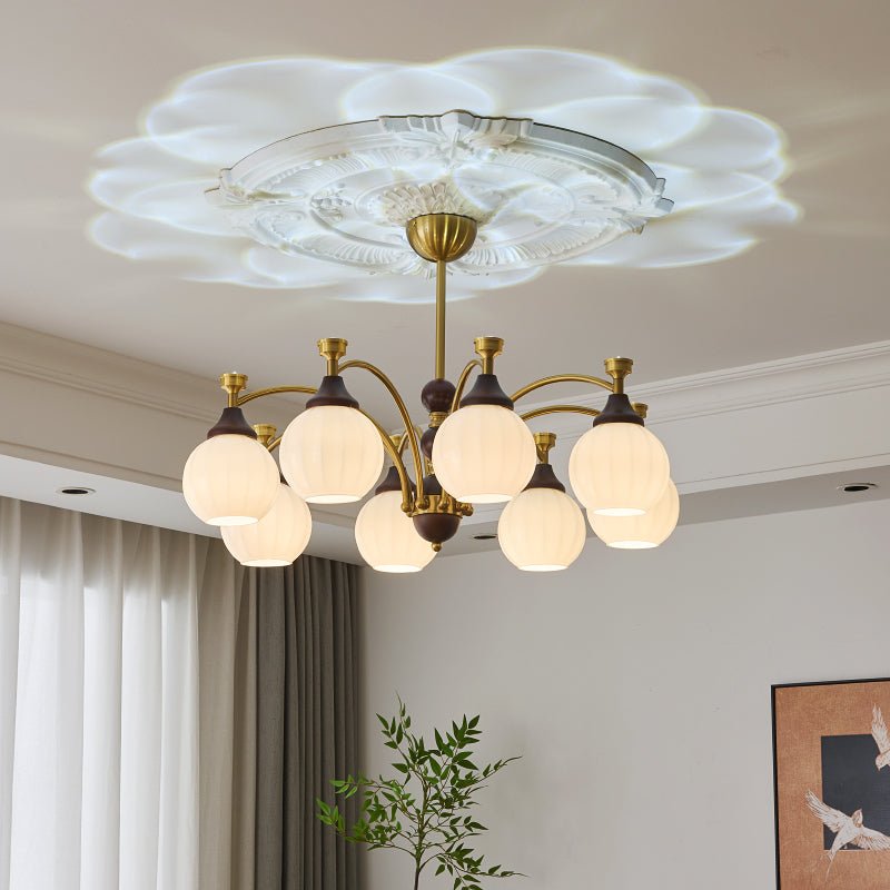 Illoros Traditional Elegance Wood Chandelier-Neutral Decor