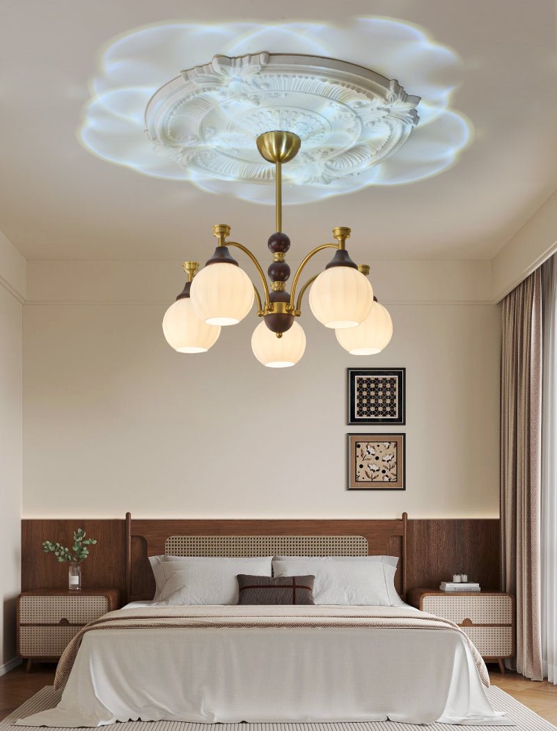 Illoros Traditional Elegance Wood Chandelier-Neutral Decor