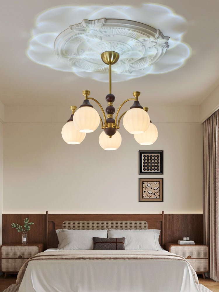 Illoros Traditional Elegance Wood Chandelier-Neutral Decor