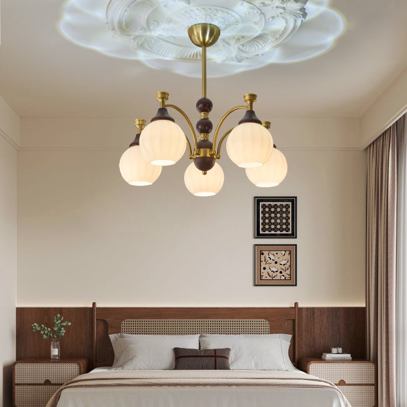 Illoros Traditional Elegance Wood Chandelier-Neutral Decor