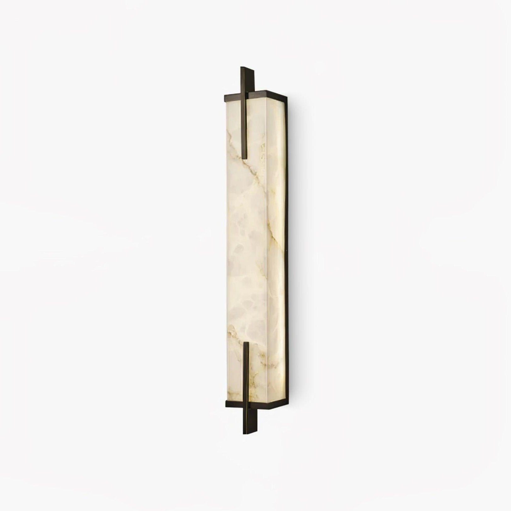 Komino Rectangular Alabaster Wall Light-Neutral Decor