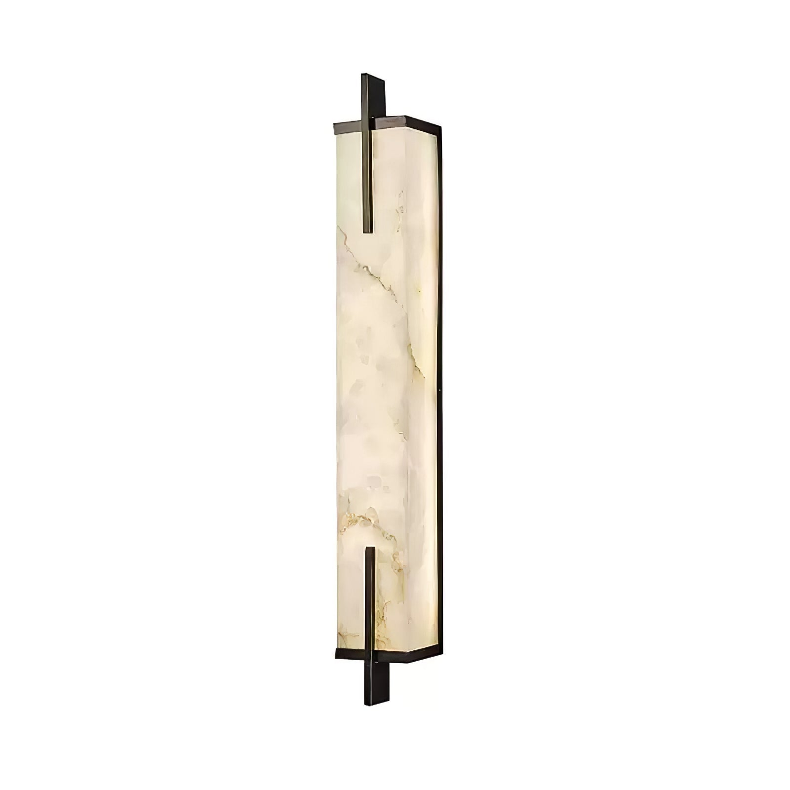 Komino Rectangular Alabaster Wall Light-Neutral Decor