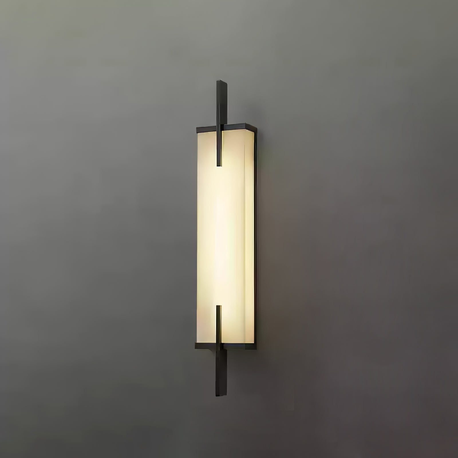 Komino Rectangular Alabaster Wall Light-Neutral Decor