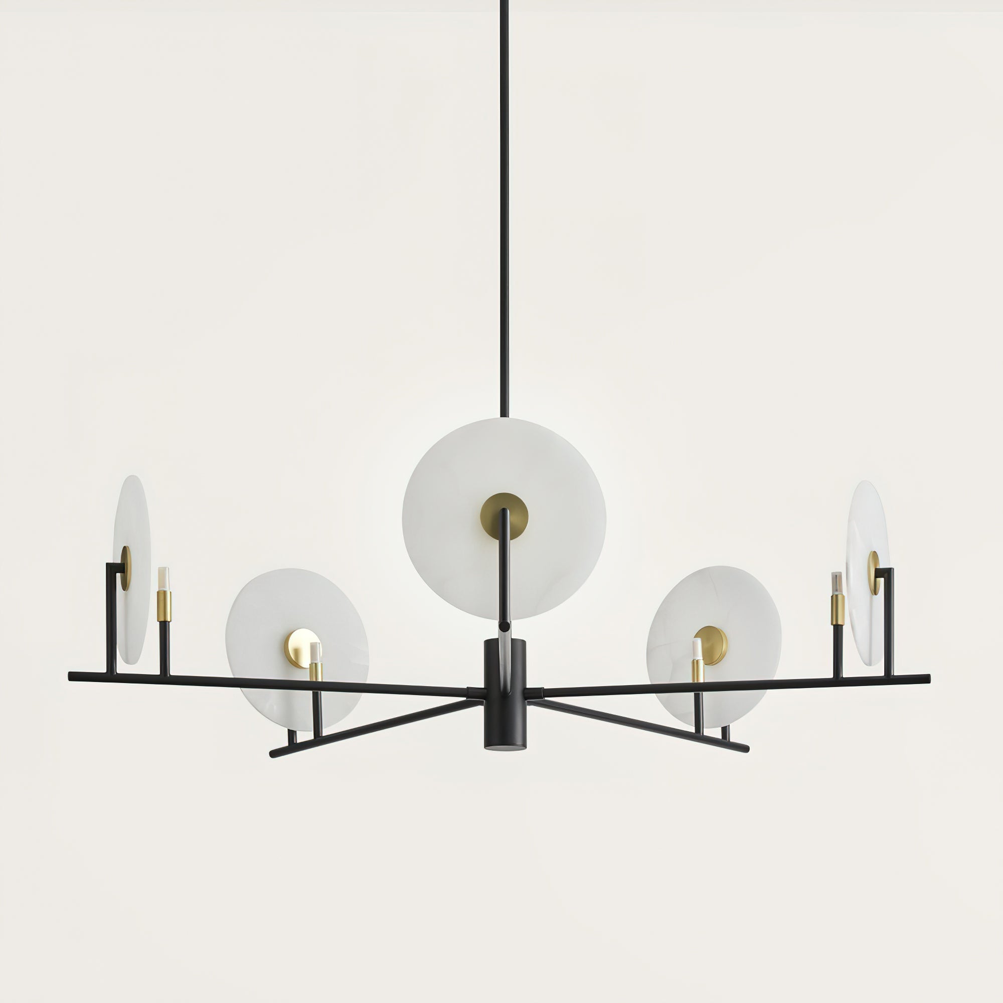 Callisto Chandelier Alabaster Moon Discs
