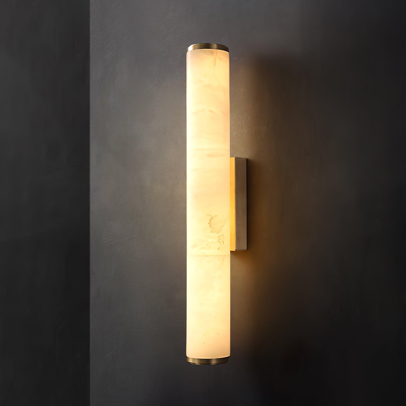 Nyvynor Rectangular Alabaster Wall Light-Neutral Decor