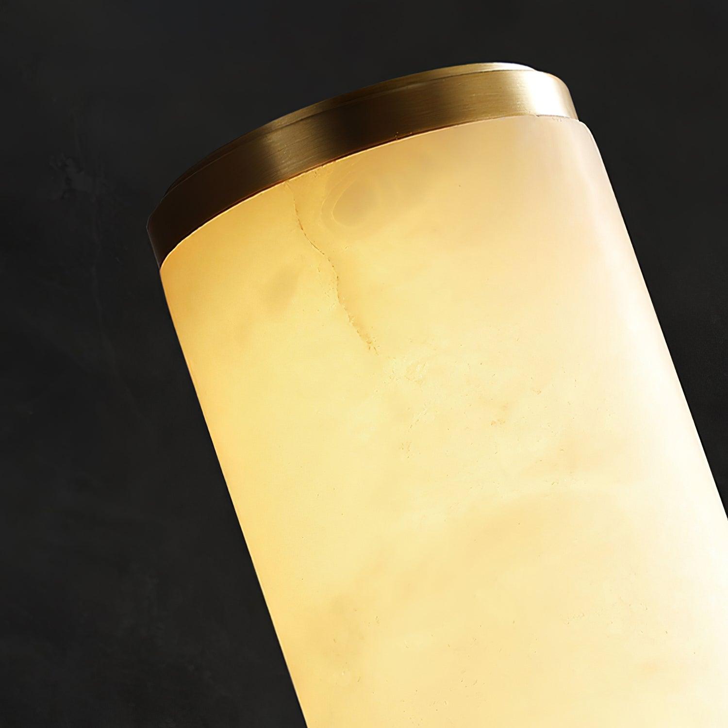 Nyvynor Rectangular Alabaster Wall Light-Neutral Decor