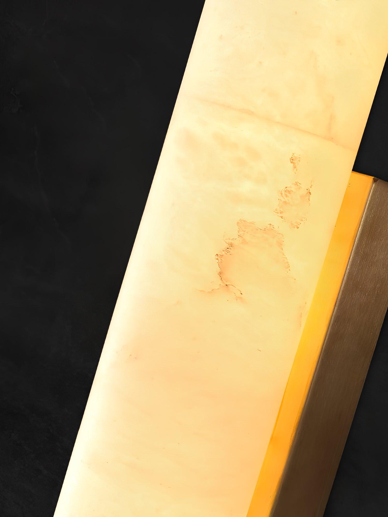 Nyvynor Rectangular Alabaster Wall Light-Neutral Decor