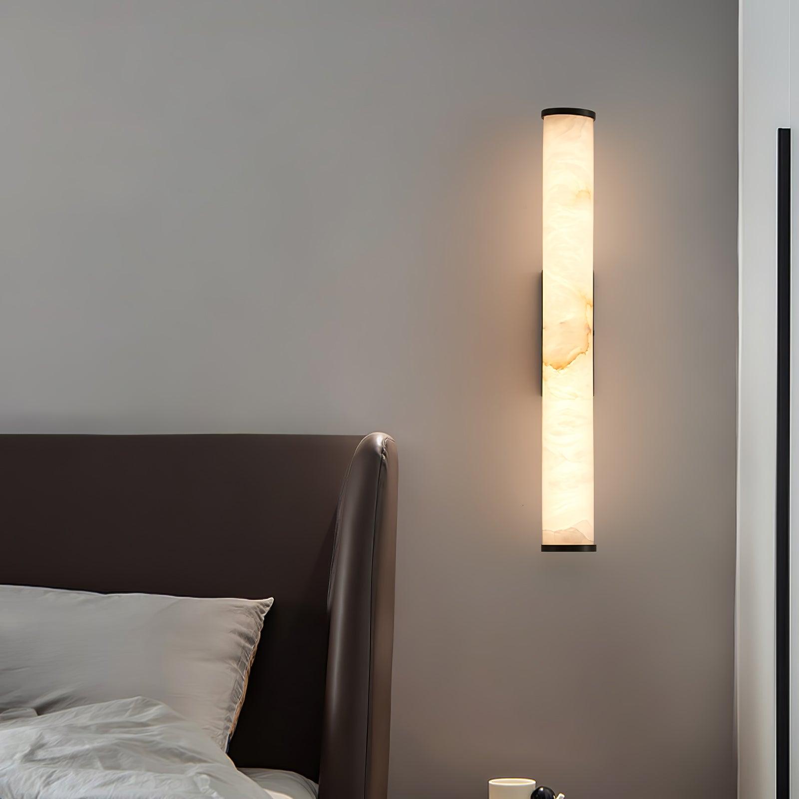 Nyvynor Rectangular Alabaster Wall Light-Neutral Decor