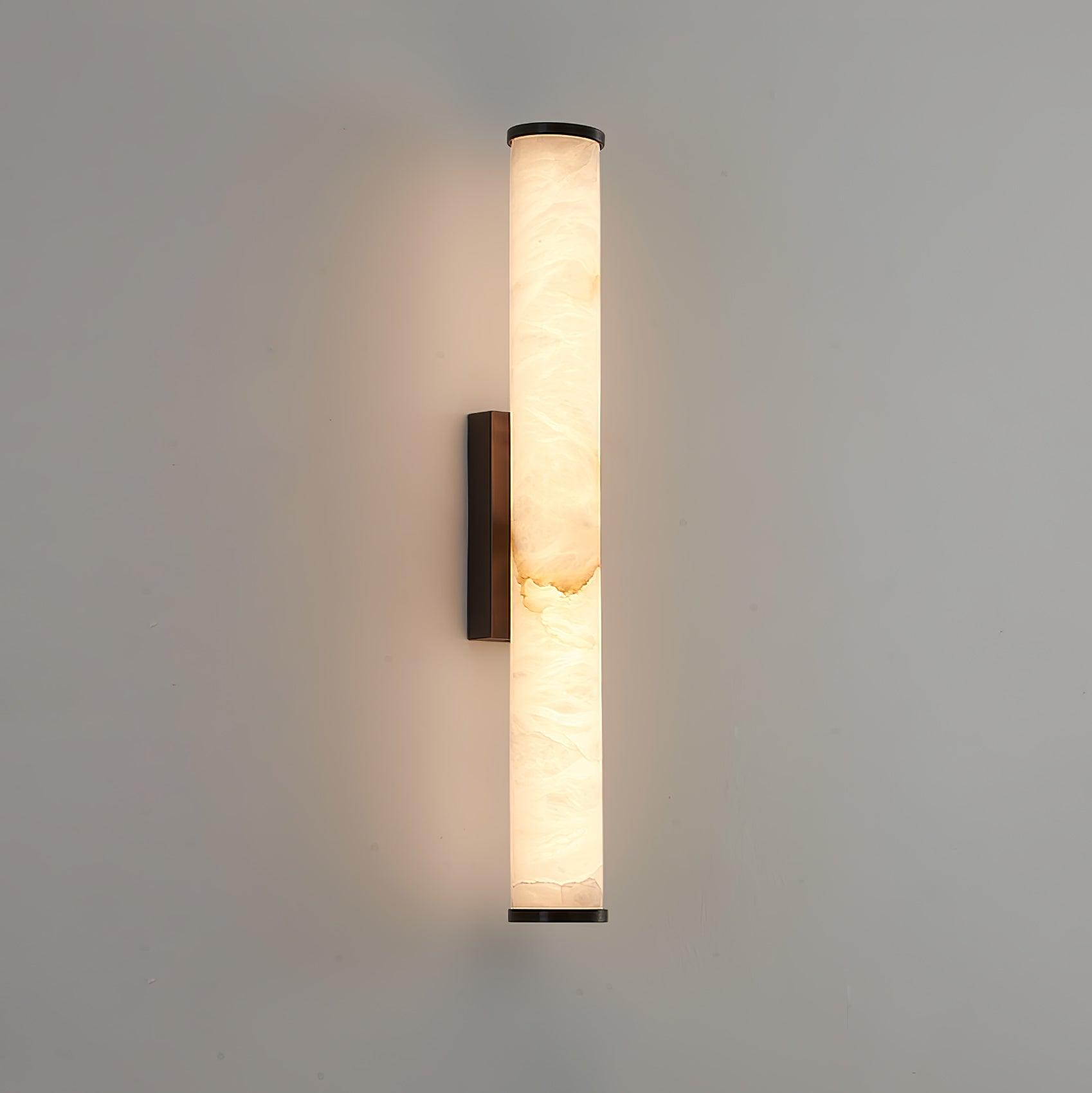 Kristy Alabaster  Vertical Cylindrical Wall Lamp