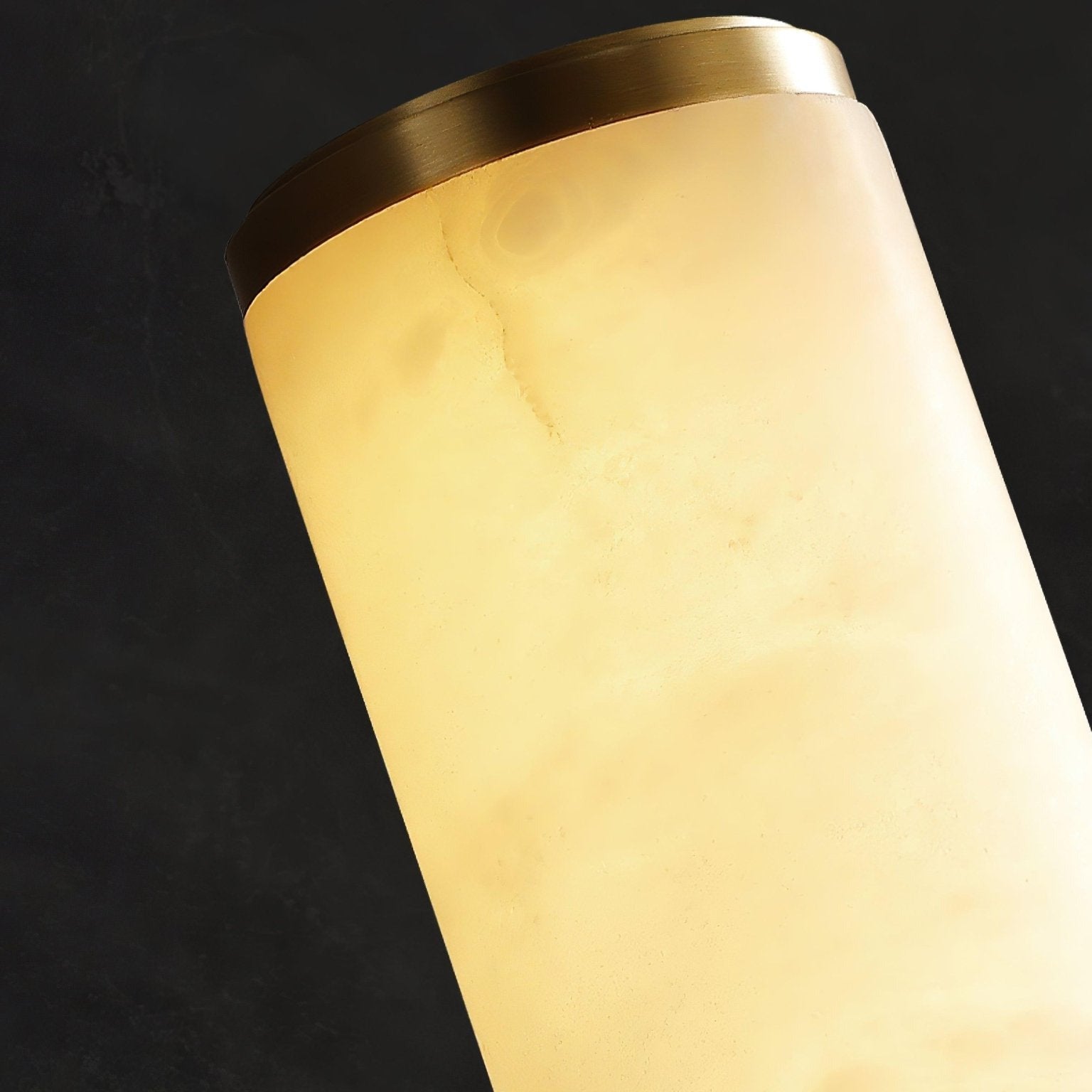 Kristy Alabaster  Vertical Cylindrical Wall Lamp