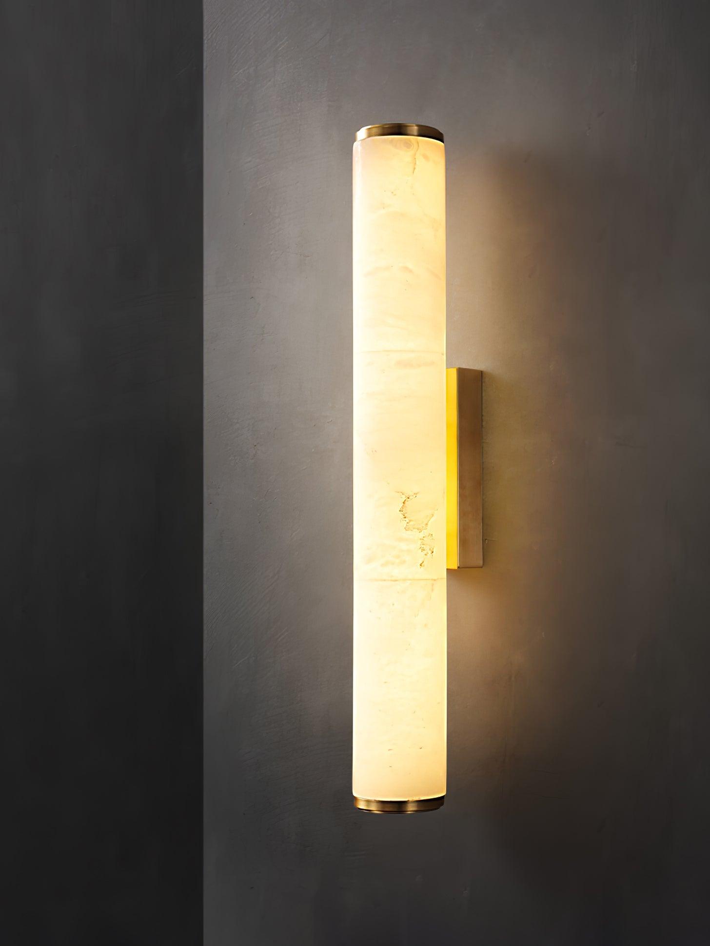 Nyvynor Rectangular Alabaster Wall Light-Neutral Decor