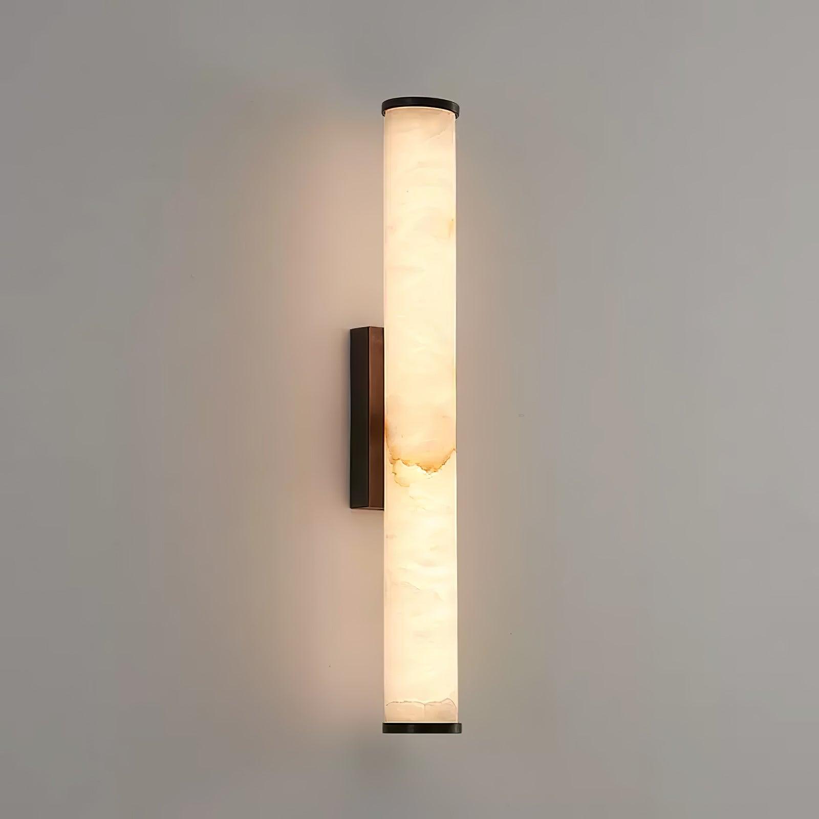 Kristy Alabaster  Vertical Cylindrical Wall Lamp