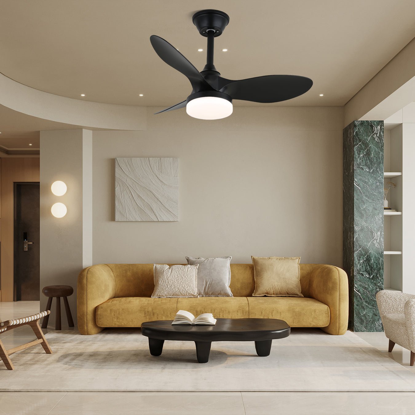Aelric Modern Ceiling Fan Light-Neutral Decor