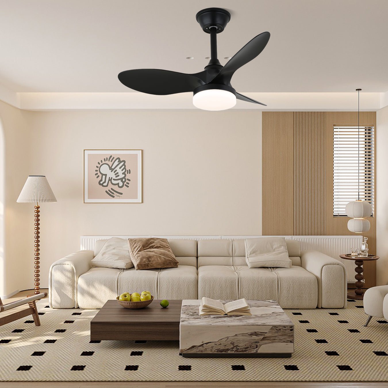 Aelric Modern Ceiling Fan Light-Neutral Decor