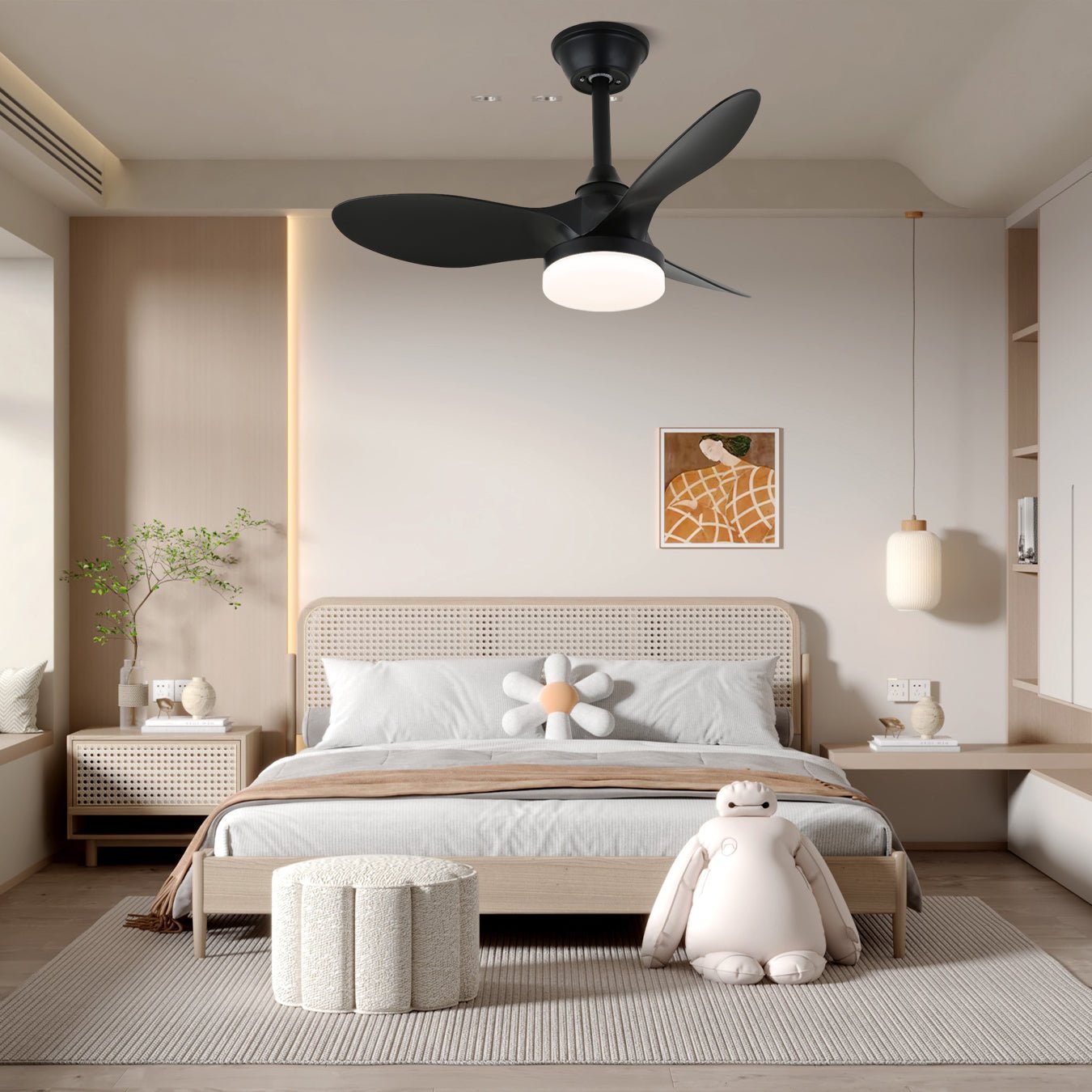 Aelric Modern Ceiling Fan Light-Neutral Decor