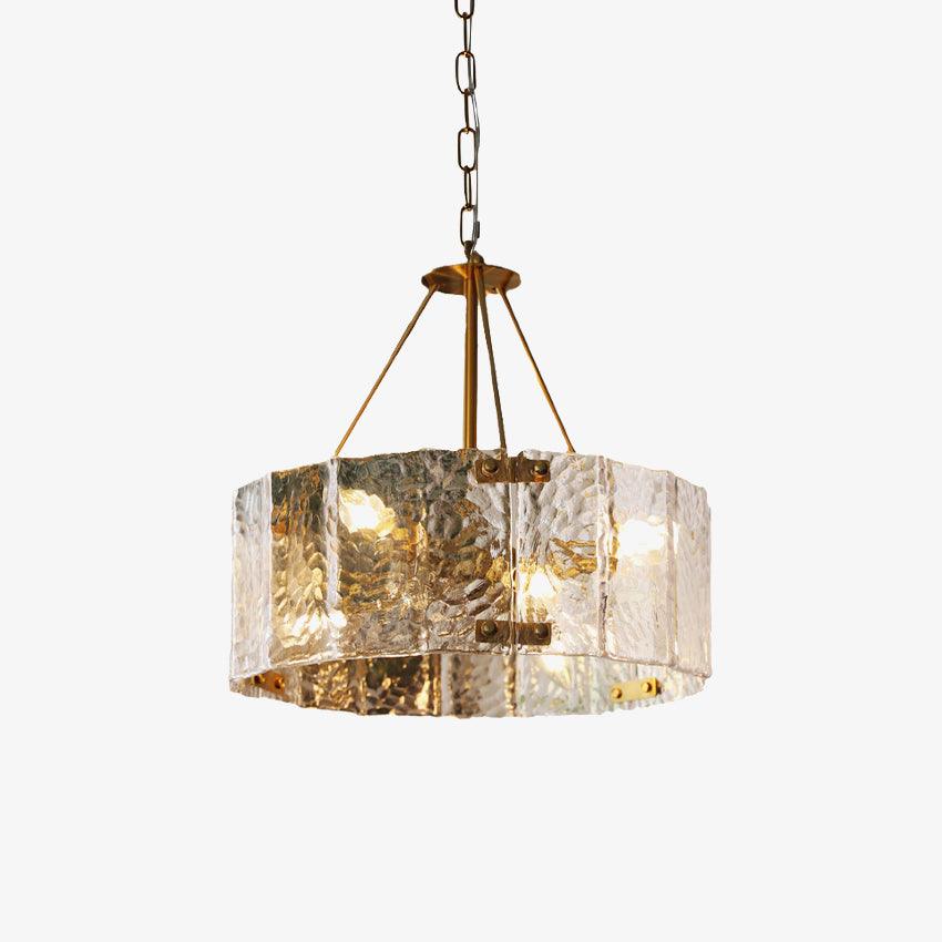 Lustra Chandelier Calvert Clear Textured Glass-Neutral Decor