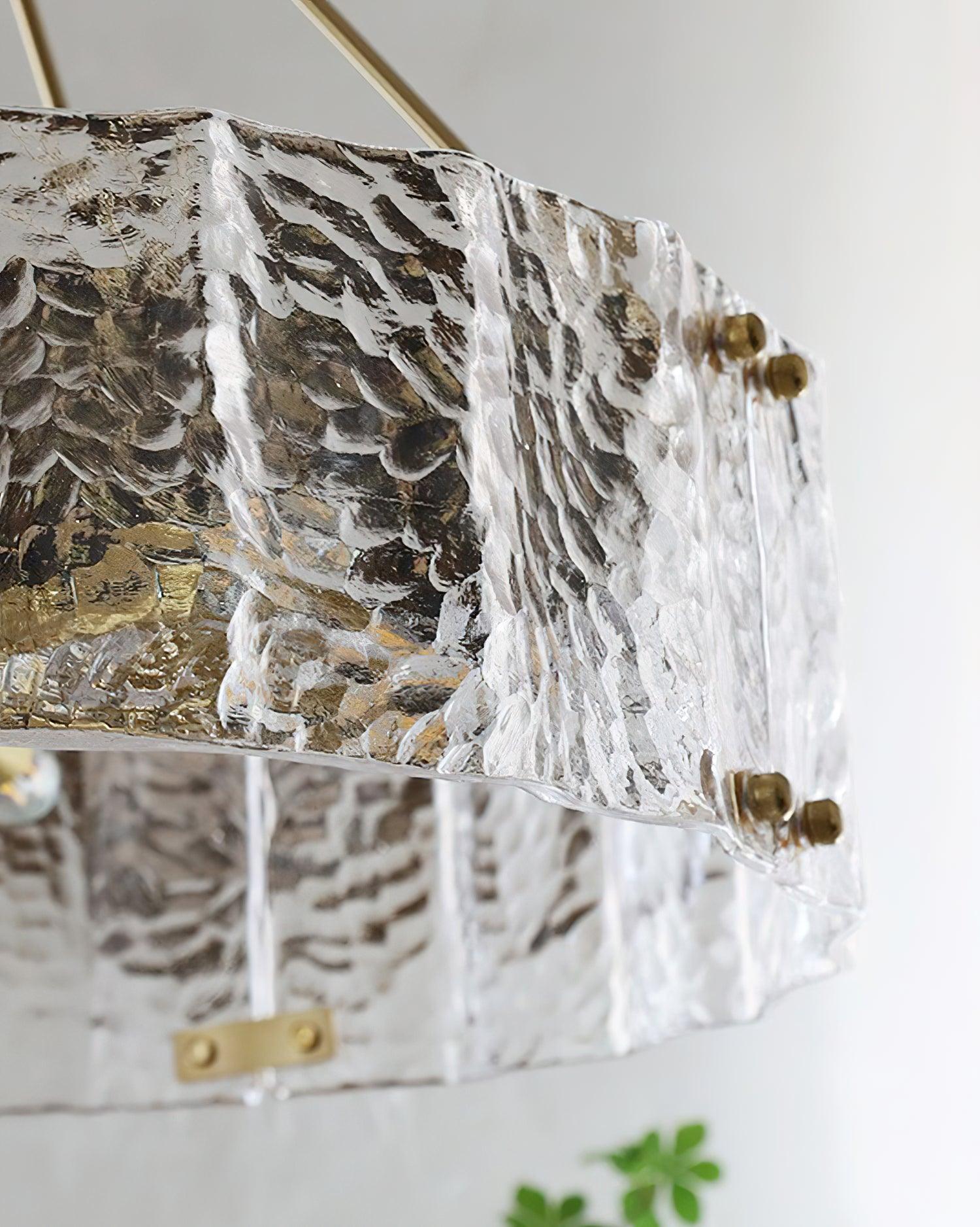 Lustra Chandelier Calvert Clear Textured Glass-Neutral Decor