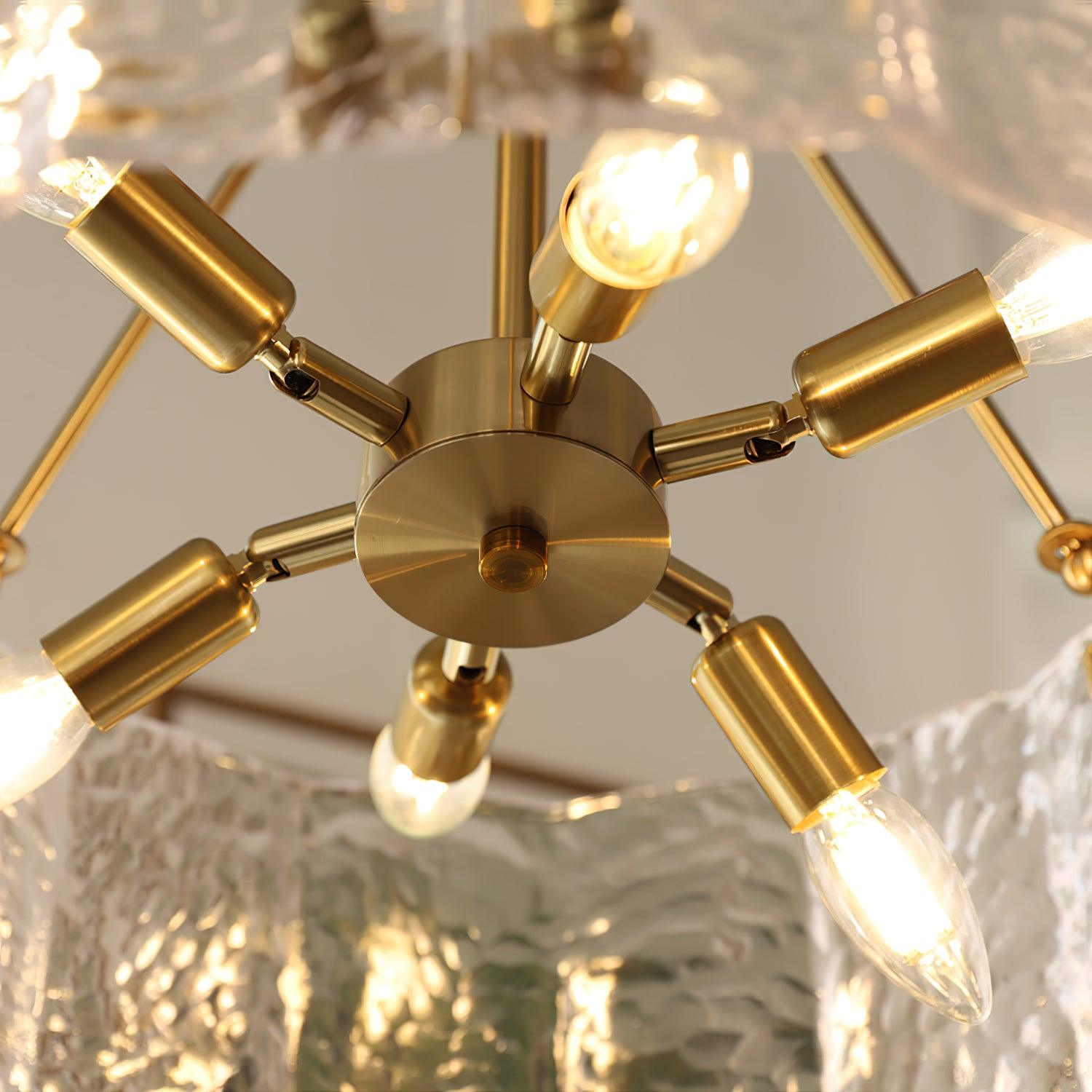 Lustra Chandelier Calvert Clear Textured Glass-Neutral Decor
