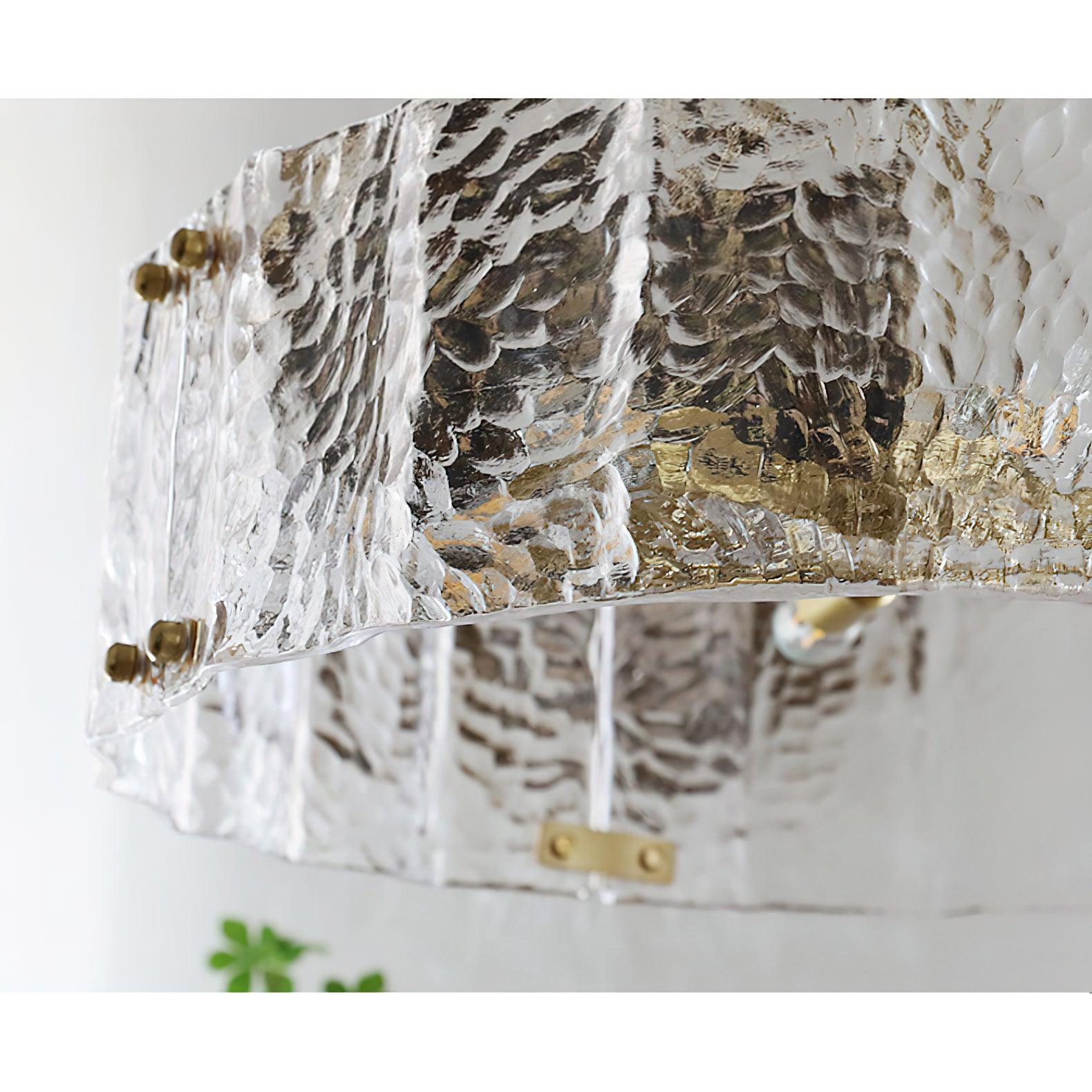 Lustra Chandelier Calvert Clear Textured Glass-Neutral Decor