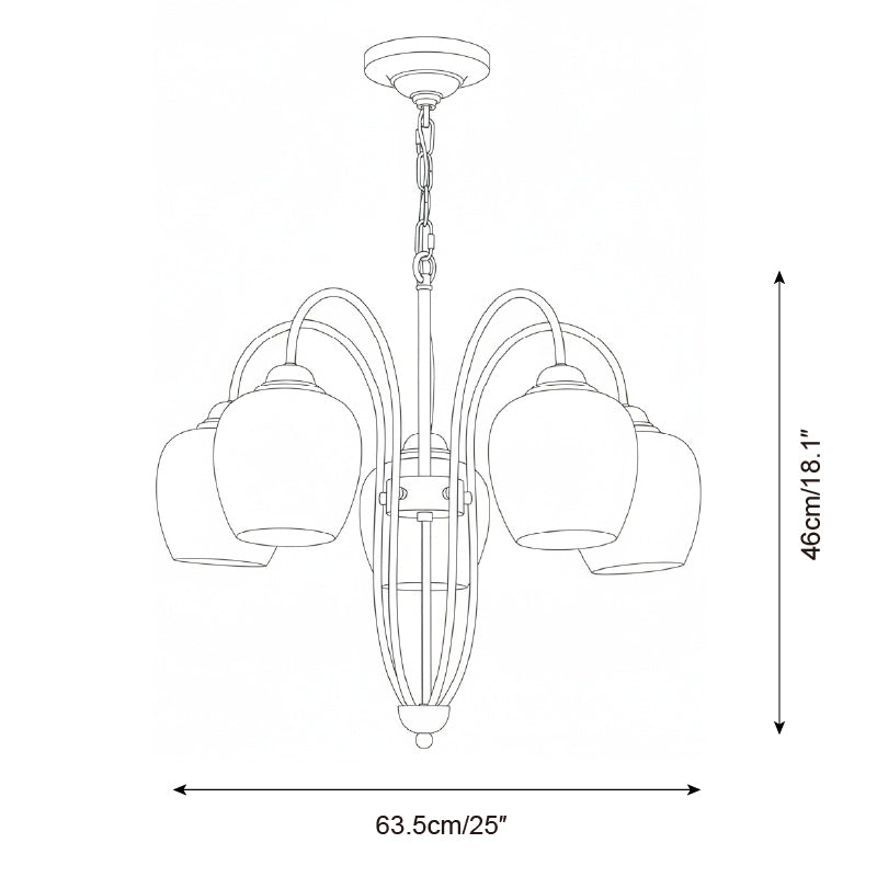 Evadne Petiole Chandelier